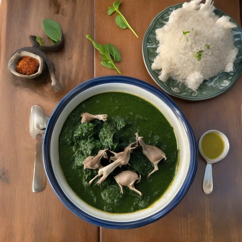Goat Palak (Spinach) with Bones